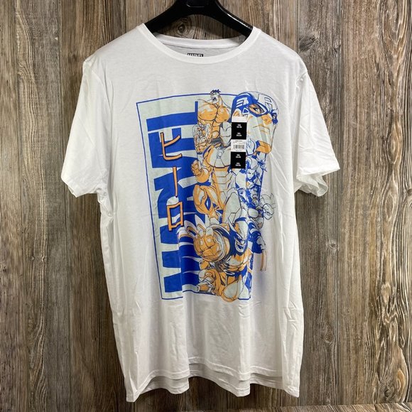 Marvel Other - Marvel T-Shirt Featuring Cpt. America, The Hulk, Iron Man & Wolverine Size 3XL